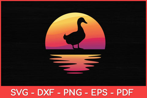 Ducks Sunset Retro Vintage Duck Lover Funny Svg Design SVG artprintfile 