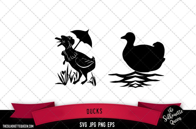 Ducks SVG -Vector Art Commercial & Personal Use- Cricut,Silhouette,Cameo,Vinyl Cut SVG Loveleen Kaur 