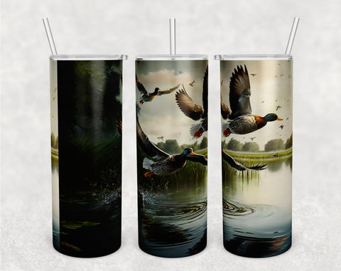 Ducks Tumbler Wraps Bundle, 20 Oz Skinny Tumbler Duck Sublimation Designs, Duck Hunting PNG, 5 Designs Sublimation HappyDesignStudio 