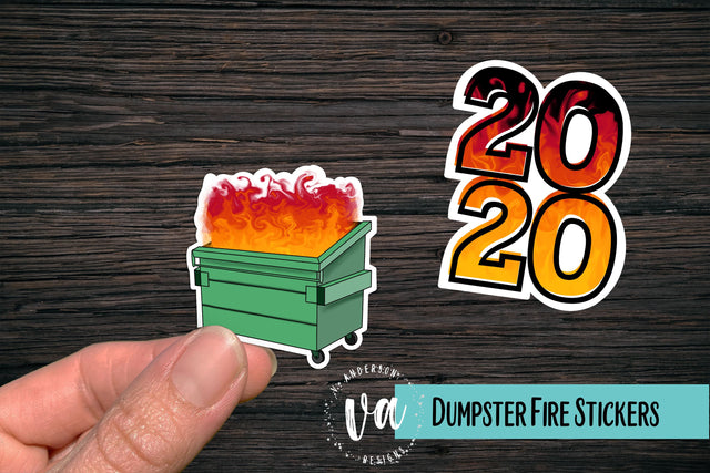 Dumpster Fire 2020 Sticker Pack PNGs SVG V. Anderson Designs 
