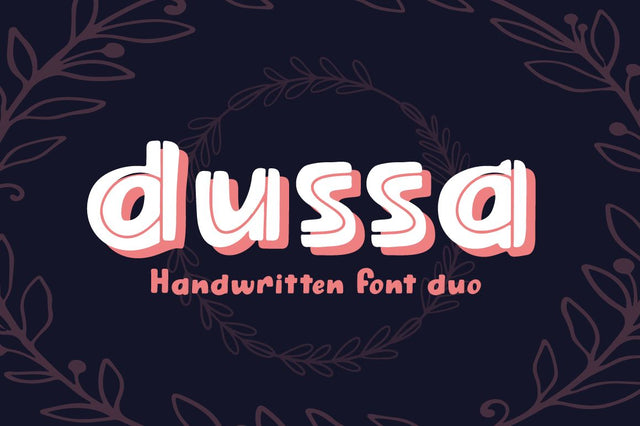 Dussa - Handwritten Font Duo Font Attype studio 