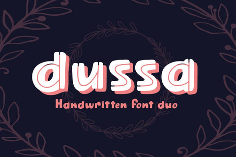Dussa - Handwritten Font Duo Font Attype studio 