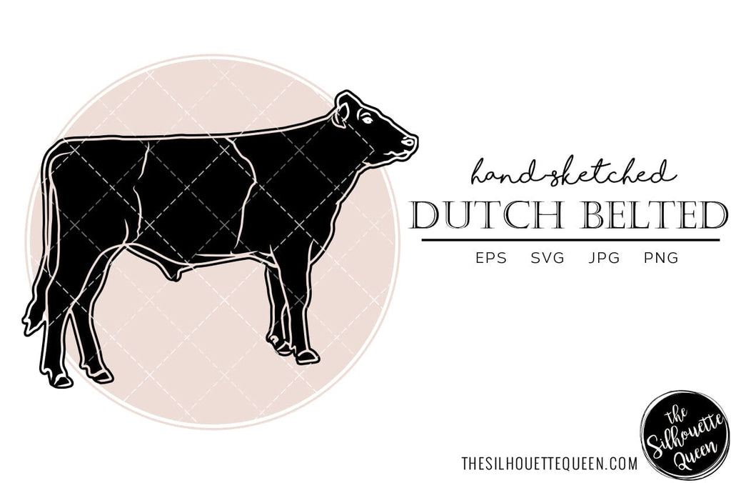 Dutch Belted Sketch Vector - So Fontsy