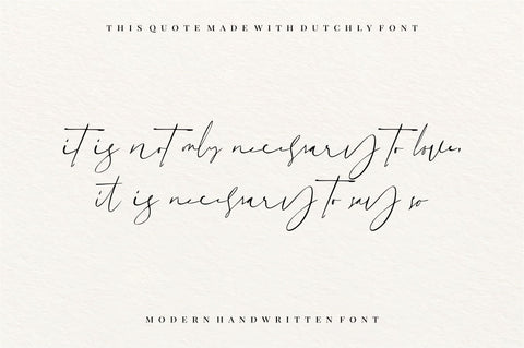 Dutchly – Modern Handwritten Font Good Java 