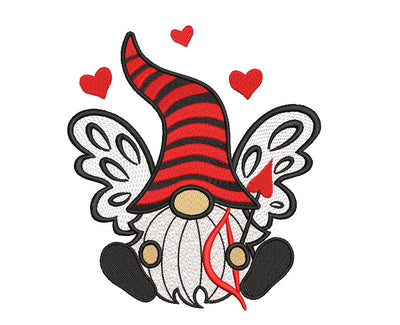 Dwarf Cupid Machine Embroidery Design, Love embroidery designs, Valentine Gnomes embroidery designs, 6 sizes, Instant download Embroidery/Applique DESIGNS ArtEMByNatalia 