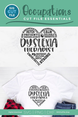 Dyslexia Therapist svg, dyslexia svg, dyslexic svg, therapy, subway art, word art, awareness, occupation, CET CDT LDT, licensed, svg dxf png SVG SVG Cut File 