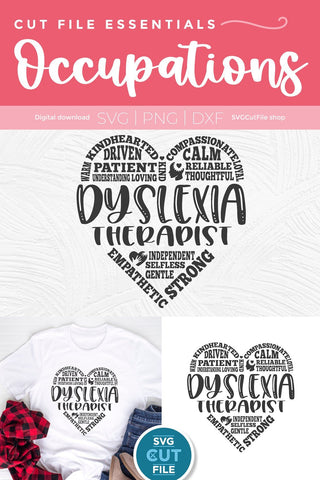 Dyslexia Therapist svg, dyslexia svg, dyslexic svg, therapy, subway art, word art, awareness, occupation, CET CDT LDT, licensed, svg dxf png SVG SVG Cut File 