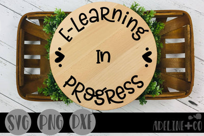 E-learning in progress sign, SVG, PNG SVG Adeline&co 