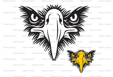 Eagle Face Front View SVG TribaliumArtSF 