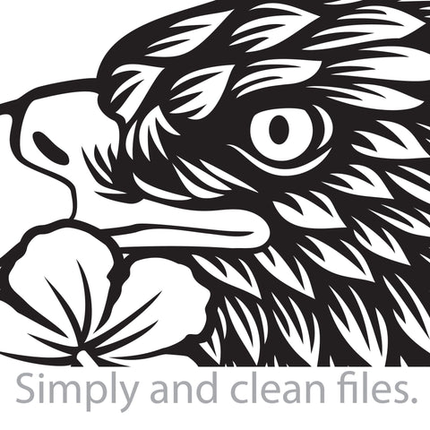 Eagle Head with Hibiscus Flower in its Beak SVG TribaliumArtSF 