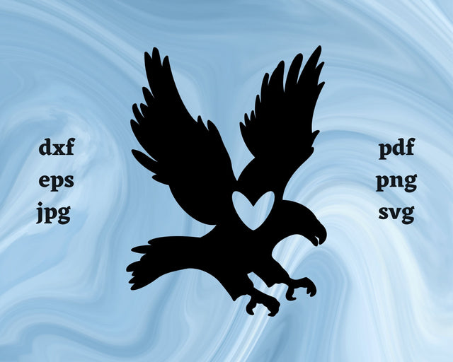 Eagle Heart SVG Cut File SVG Northern Light SVG 