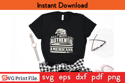 Eagle holding the USA Flag Authentic American 4th July T-Shirt Design SVG PNG SVG SVG Print File 