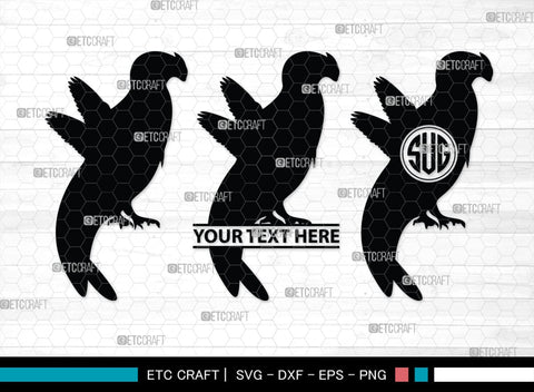 Eagle Monogram, Eagle Silhouette, Eagle SVG, Bird Svg, Flying Eagle Svg, Wildlife Svg, SB00259 SVG ETC Craft 