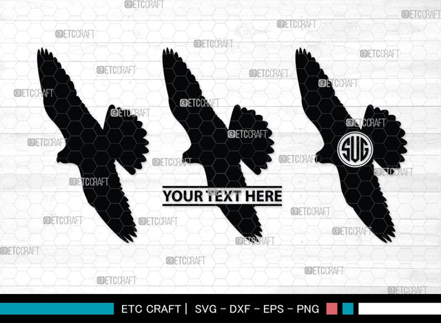 Eagle Monogram, Eagle Silhouette, Eagle SVG, Bird Svg, Flying Eagle Svg, Wildlife Svg, SB00259 SVG ETC Craft 
