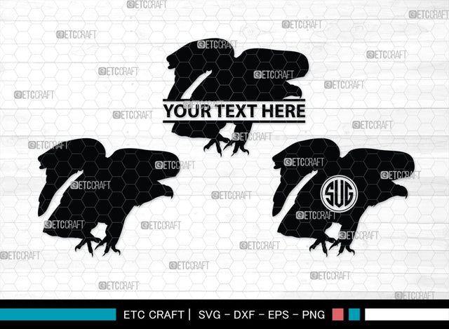 Eagle Monogram, Eagle Silhouette, Eagle SVG, Bird Svg, Flying Eagle Svg, Wildlife Svg, SB00259 SVG ETC Craft 