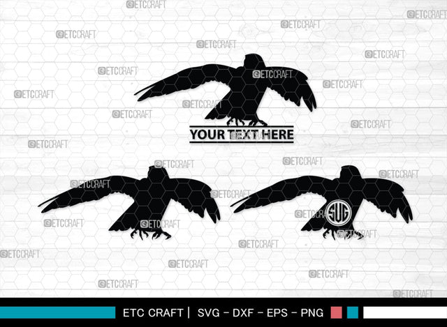 Eagle Monogram, Eagle Silhouette, Eagle SVG, Bird Svg, Flying Eagle Svg, Wildlife Svg, SB00259 SVG ETC Craft 