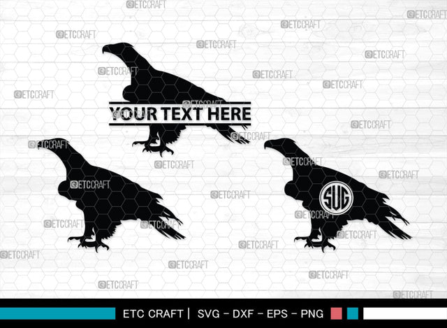 Eagle Monogram, Eagle Silhouette, Eagle SVG, Bird Svg, Flying Eagle Svg, Wildlife Svg, SB00259 SVG ETC Craft 