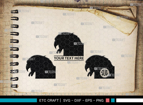 Eagle Monogram, Eagle Silhouette, Eagle SVG, Bird Svg, Flying Eagle Svg, Wildlife Svg, SB00259 SVG ETC Craft 