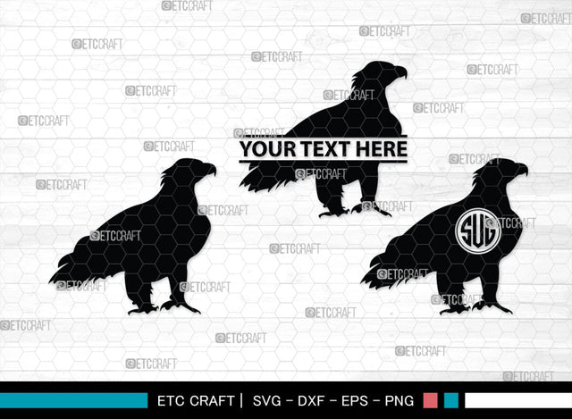 Eagle Monogram, Eagle Silhouette, Eagle SVG, Bird Svg, Flying Eagle Svg, Wildlife Svg, SB00259 SVG ETC Craft 