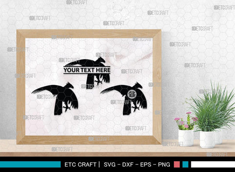 Eagle Monogram, Eagle Silhouette, Eagle SVG, Bird Svg, Flying Eagle Svg, Wildlife Svg, SB00259 SVG ETC Craft 