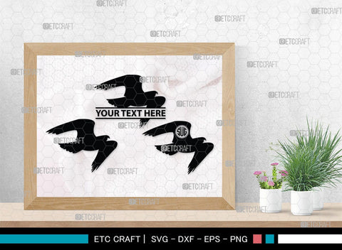 Eagle Monogram, Eagle Silhouette, Eagle SVG, Bird Svg, Flying Eagle Svg, Wildlife Svg, SB00259 SVG ETC Craft 