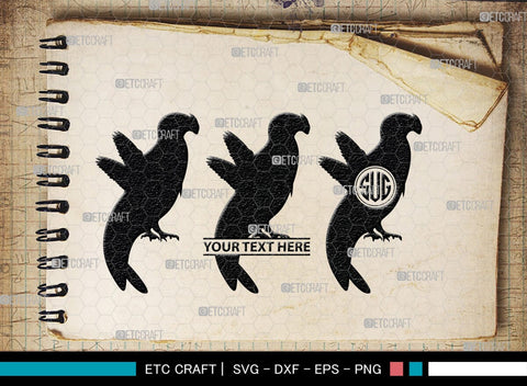 Eagle Monogram, Eagle Silhouette, Eagle SVG, Bird Svg, Flying Eagle Svg, Wildlife Svg, SB00259 SVG ETC Craft 