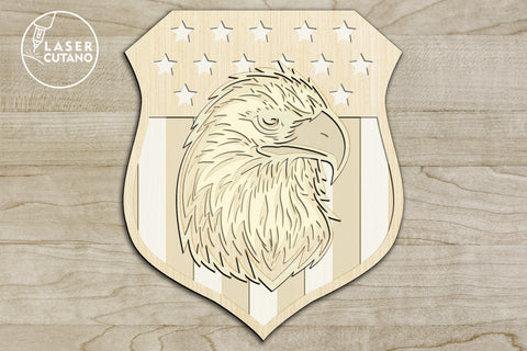 Eagle - Multilayer Laser Cut Files for 4th of July, Mandala, 3D Designs SVG LaserCutano 