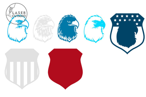 Eagle - Multilayer Laser Cut Files for 4th of July, Mandala, 3D Designs SVG LaserCutano 