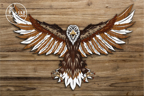 Eagle - Multilayer Laser Cut Files, Mandala, 4th Of July SVGs, 3D Designs SVG LaserCutano 