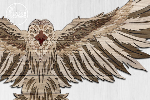Eagle - Multilayer Laser Cut Files, Mandala, 4th Of July SVGs, 3D Designs SVG LaserCutano 