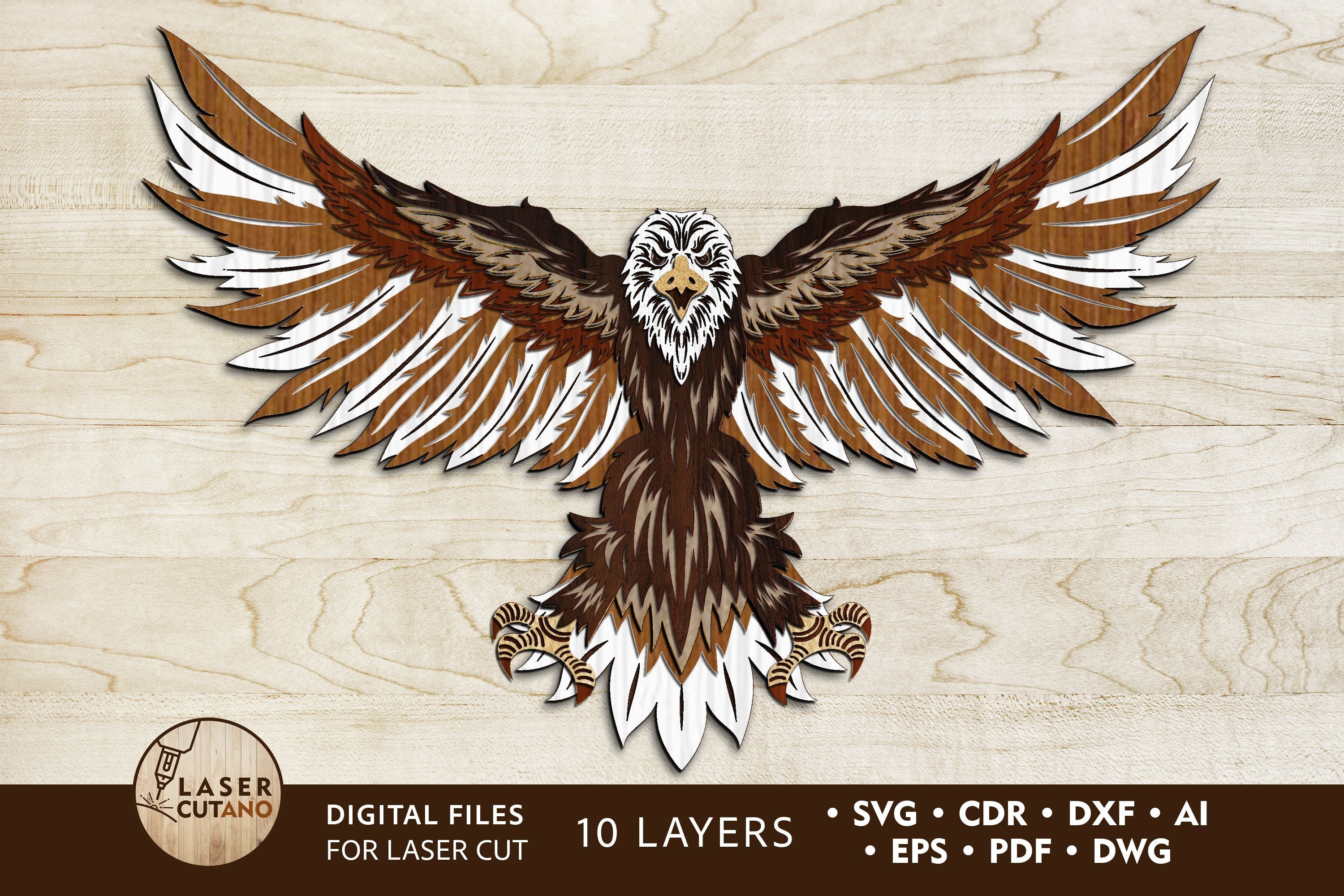 Philadelphia Eagles Layered Design for cutting - LaserCraftum