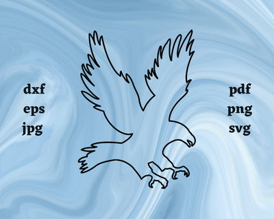 Eagle Outline SVG Cut File SVG Northern Light SVG 
