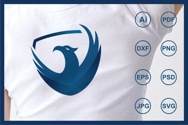 Eagle shield design illustration SVG Leamsign Studio 