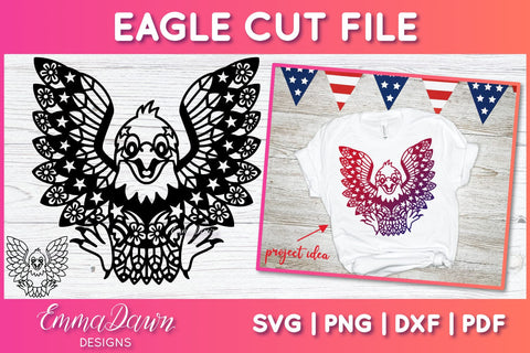 Eagle SVG, Mandala Eagle SVG SVG Emma Dawn Designs 