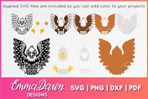 Eagle SVG, Mandala Eagle SVG SVG Emma Dawn Designs 