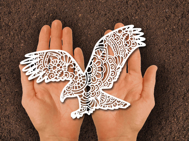 Eagle Swirl Paper cut SVG Johan Ru designs 