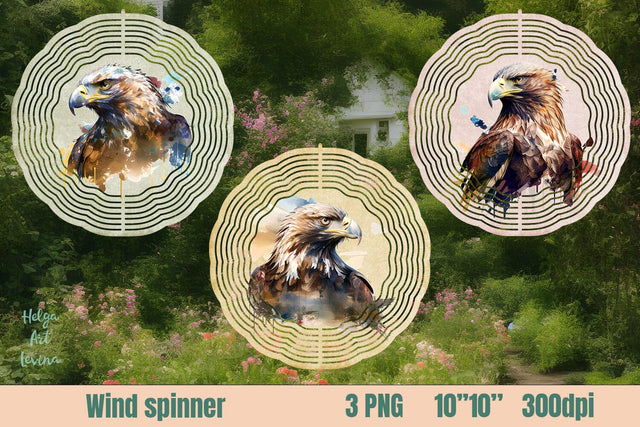 Eagle Wind spinner Sublimation, Patriotic PNG Sublimation Helga Art 