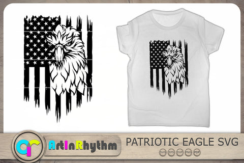 Eagle with American Flag Svg, 4th of July Svg, Eagle Head Svg, Patriotic Svg SVG Artinrhythm shop 