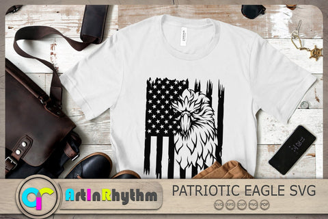 Eagle with American Flag Svg, 4th of July Svg, Eagle Head Svg, Patriotic Svg SVG Artinrhythm shop 