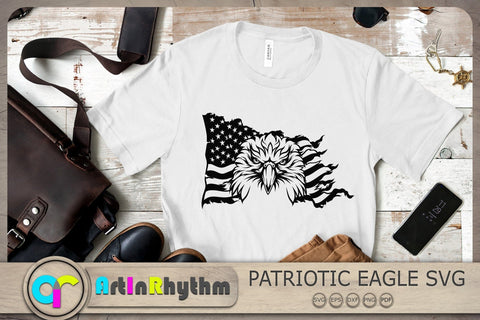 Eagle with American Flag Svg, 4th of July Svg, Eagle Svg, Patriotic Svg SVG Artinrhythm shop 