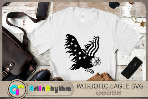 Eagle With American Flag Svg, Bald Eagle Svg, Eagle Svg, Patriotic Svg SVG Artinrhythm shop 