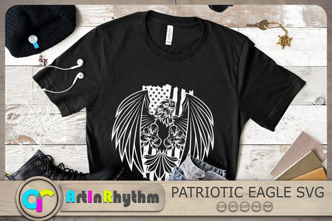 Eagle With American Flag Svg, Patriotic Svg, 4th of July Svg, USA Flag Svg SVG Artinrhythm shop 
