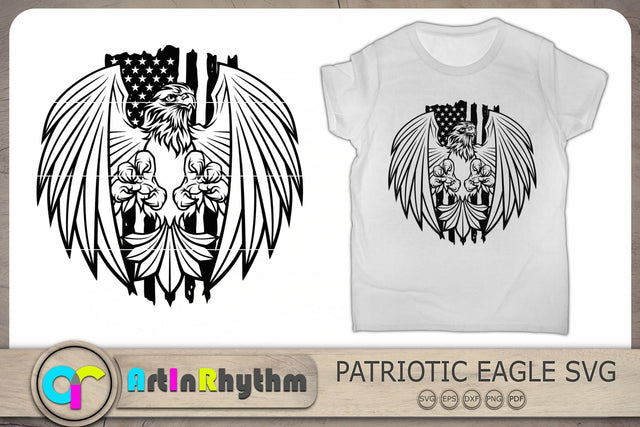 Eagle With American Flag Svg, Patriotic Svg, 4th of July Svg, USA Flag Svg SVG Artinrhythm shop 