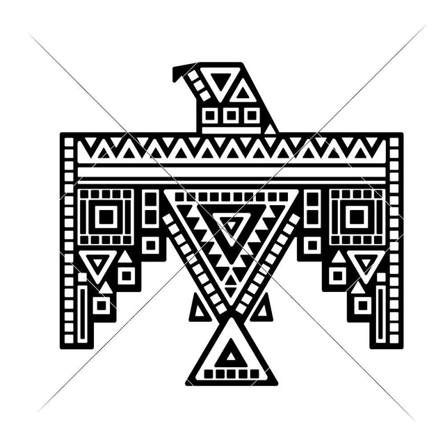 Eagle with Aztec Pattern SVG Chameleon Cuttables 