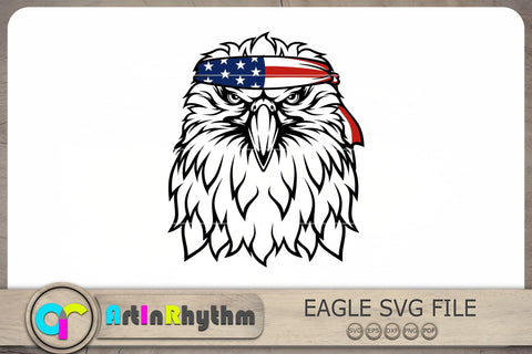 Eagle With Sunglasses Svg, Bald Eagle Svg, Patriotic Svg, USA Flag Svg SVG Artinrhythm shop 