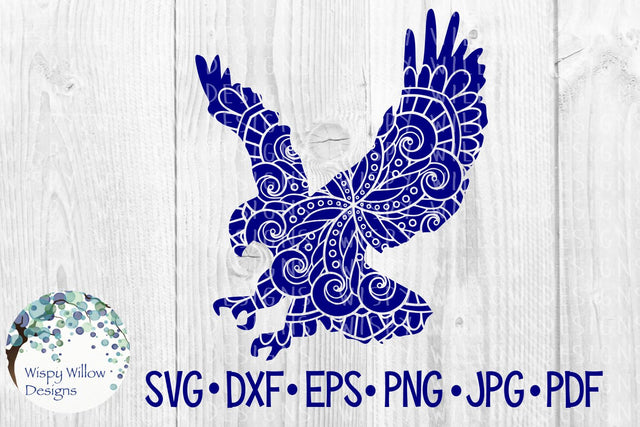 Eagle Zentangle SVG Wispy Willow Designs 