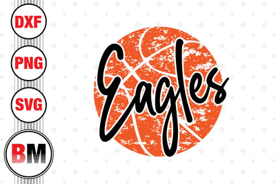 Eagles Distressed Basketball SVG, PNG, DXF Files SVG BMDesign 