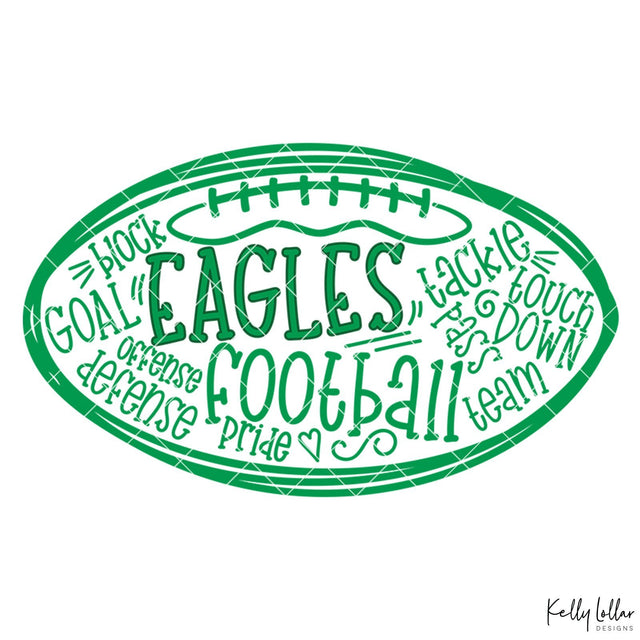 Eagles Football SVG Kelly Lollar Designs 