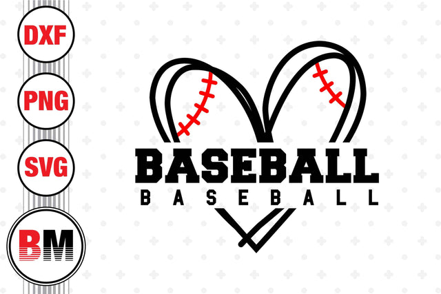 Eagles Heart Baseball SVG, PNG, DXF Files SVG BMDesign 