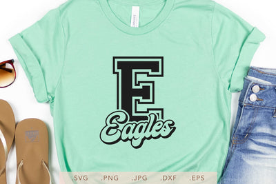 Eagles Vintage Design SVG DXF JPG PNG EPS | School Team Spirit | Team Shirt Sublimation SVG Nanda Bayu 